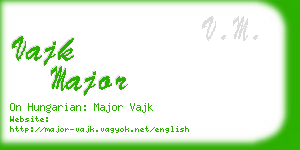 vajk major business card